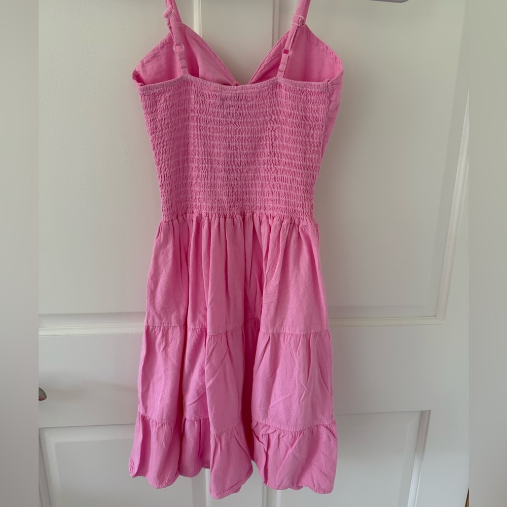 Pink Smocked Tiered Sundress - Picture 2 of 3